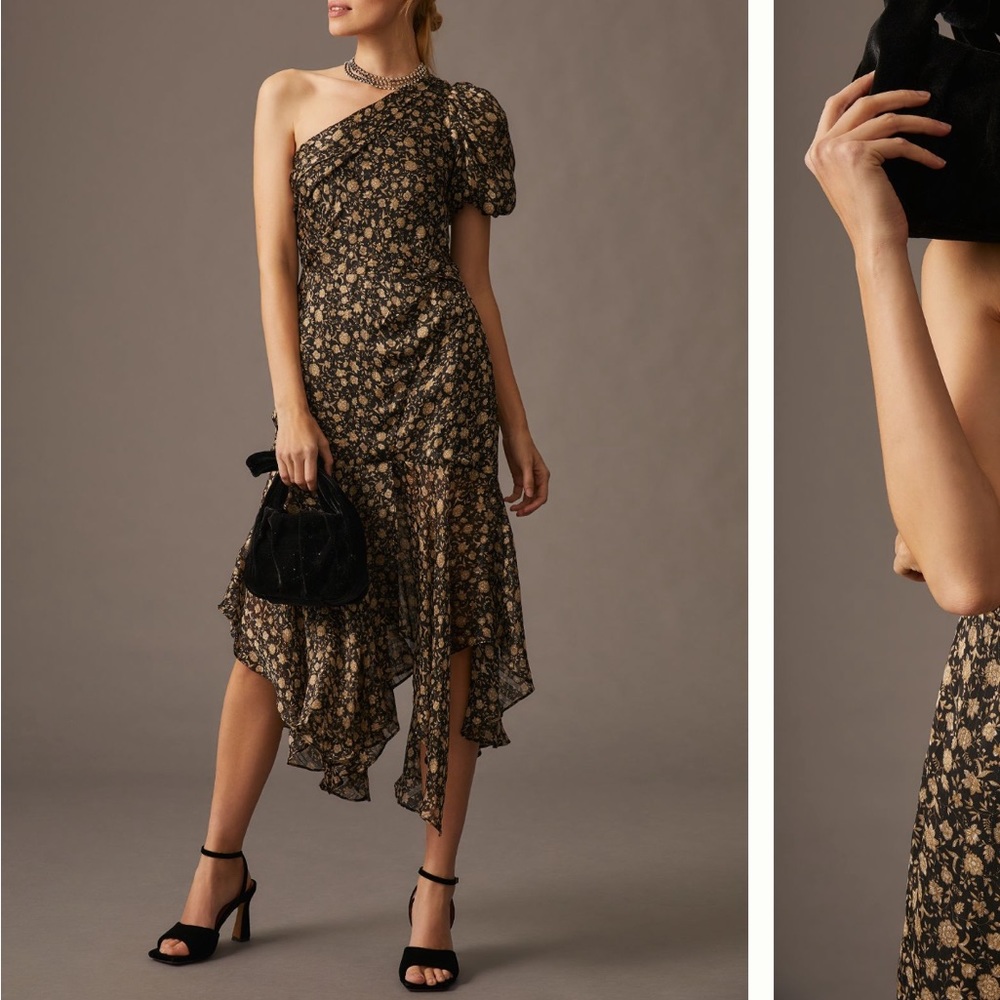 Astr the label asymmetrical one-shoulder dress